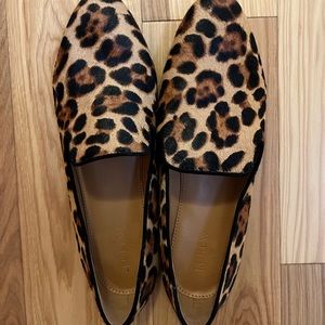 Never worn Jcrew leopard loafers